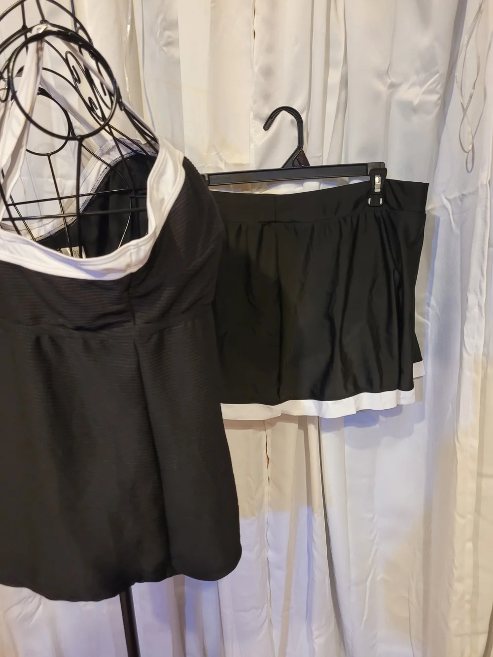 Amazon Black and White Women's Two-Piece Swim Set